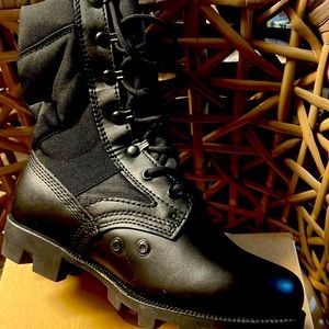New Wideway Military Tactical Full Grain Leather Jungle Boots 6 NWB